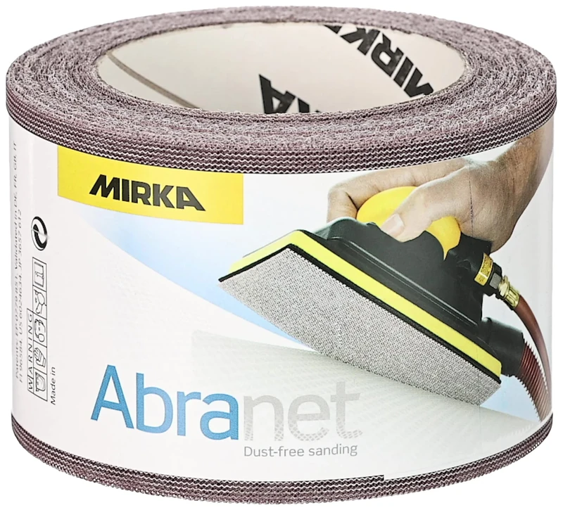 Mirka Abranet abrasive roll with net 75 mm x 10 m Hook & loop/Grit P600 / 1 roll/for sanding wood, filler, varnish, plastic / 545BI001613R