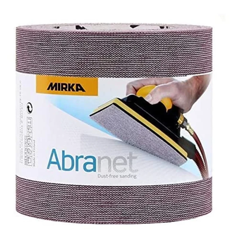Mirka Abranet net abrasive roll 115 mm x 10 m with Hook & loop/Grit P150 / 1 roll/for sanding wood, filler, varnish, plastic / AE555F0180