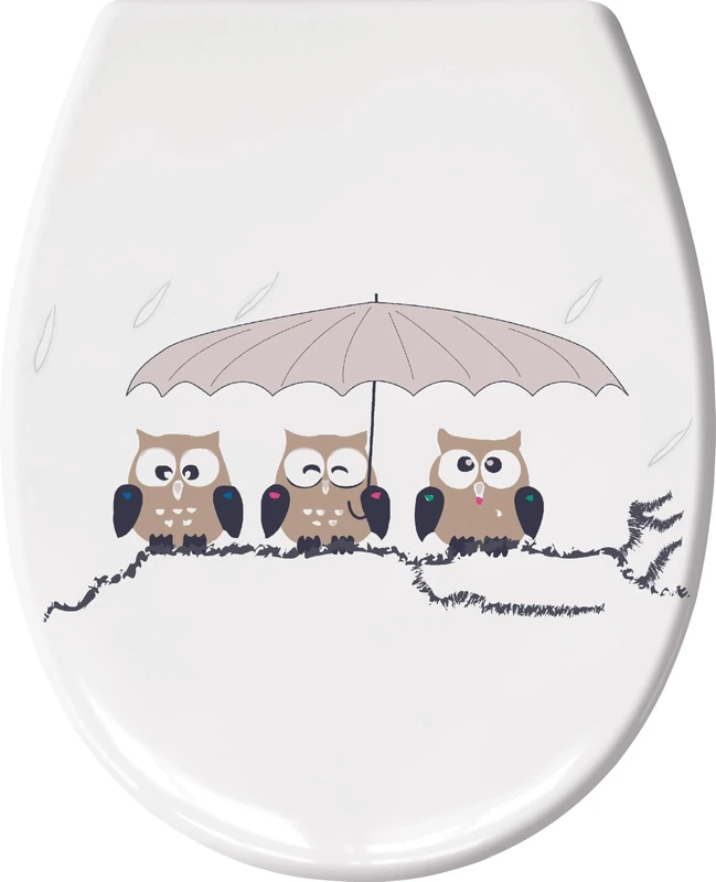Kleine Wolke "Owl Toilet Seat, Taupe, 37 x 45 cm
