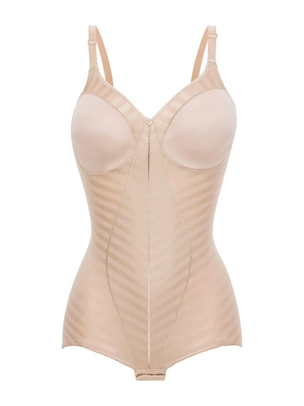 Felina 5076-34 Women's Weftloc Sand Beige Non-Padded Non-Wired Firm/Medium Control Slimming Shaping All in One Body 34B