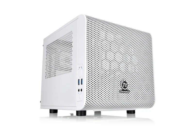 Thermaltake Core V1 Snow Edition Mini-ITX Cube Case with Window - White