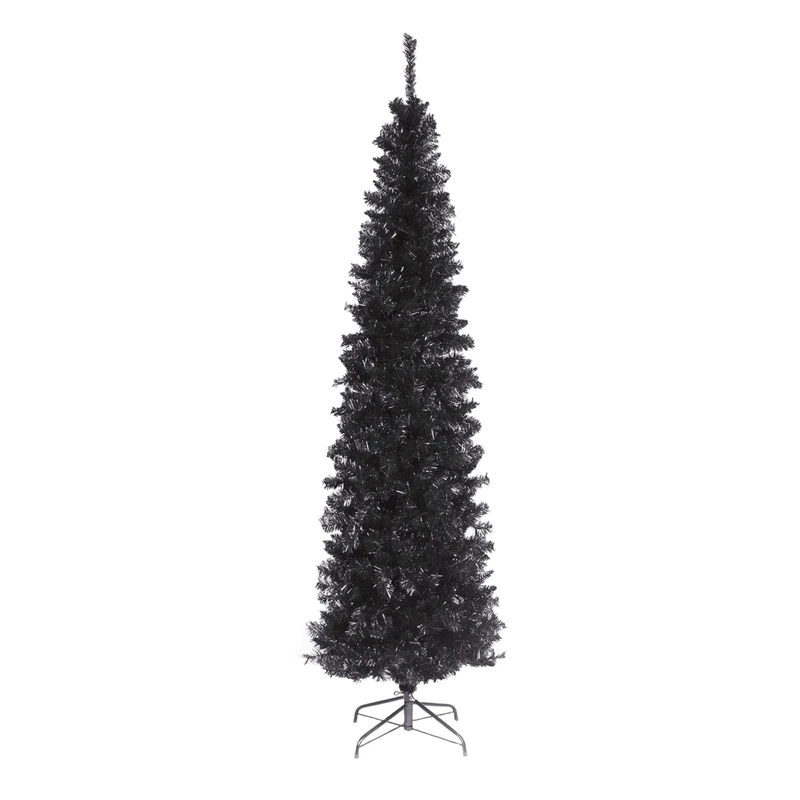 National Tree 6 Foot Black Tinsel Tree with Metal Stand (TT33-704-60)