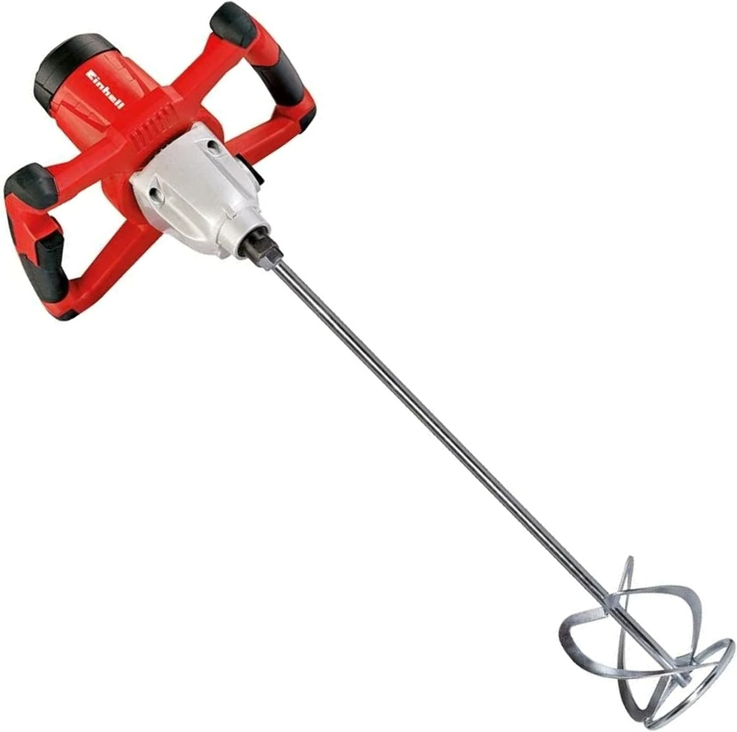 Einhell 4258555 TE-MX 1600-2 CE Paint And Plaster Mixer | 1600W, Speed Control, M14 Stirring Tool Mount, 133mm Diameter Stirrer | Electric Mixing Paddle For Paint, Plaster, Cement, Concrete and Mortar, Black / Red