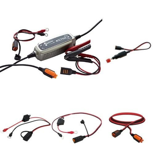 CTEK Battery Charger, Cigarette Lighter Connector, Comfort Extension Cable, Comfort Indicators and Direct Connector Adaptor bundle