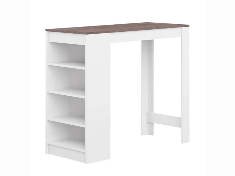 TEMAHOME Aravis Bar Top Table, White Cement, 102.7 x 115 x 50 cm - Image 1