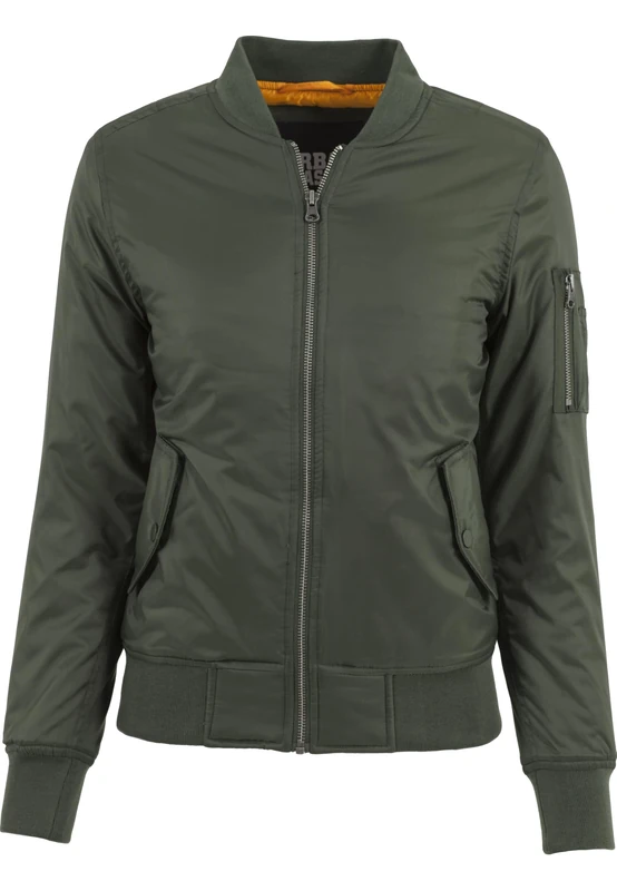 Urban Classics Ladies Basic Bomber Jacket Jacket, Green (olive 176), 40 (Manufacturer Size: L)