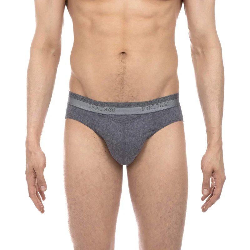 HOM Men's HO1 Briefs - Heather Grey, XXL - Soft Cotton Modal