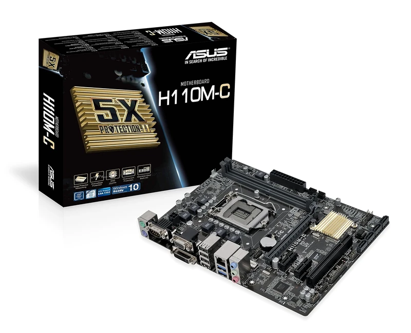 Asus H110M-C Motherboard (Socket 1151, H110 Express, DDR4, S-ATA 600, Micro ATX)