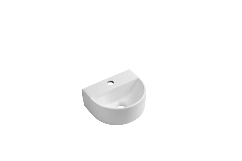 iBathUK | Modern Round Ceramic Small Cloakroom Basin Compact Bathroom Sink CA1005