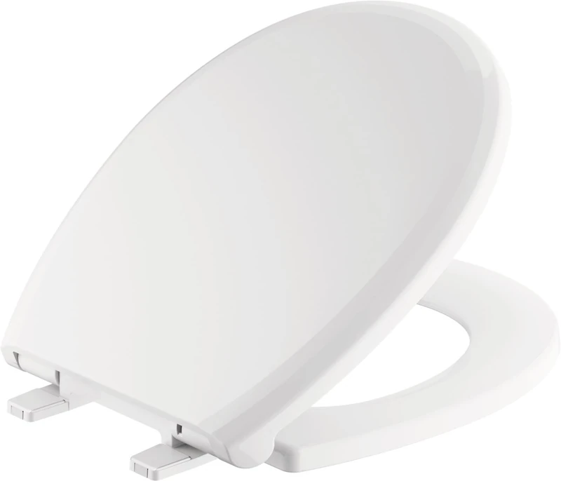 Delta Faucet 801902-WH Sanborne Round Front Slow-Close Toilet Seat, White