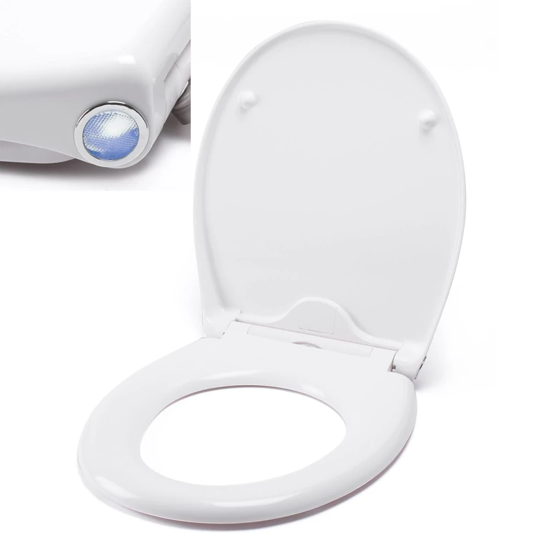 MSV Toilet Seat with Slow-Closing/LED, White