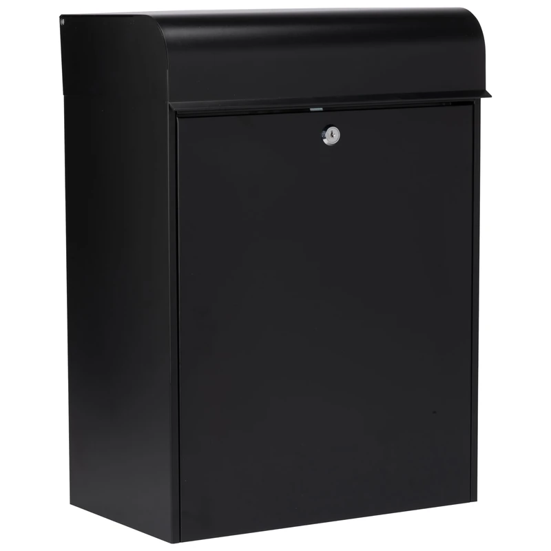 Burg Wachter PB01BK Wall Mounted Black Secure Steel Parcel Box
