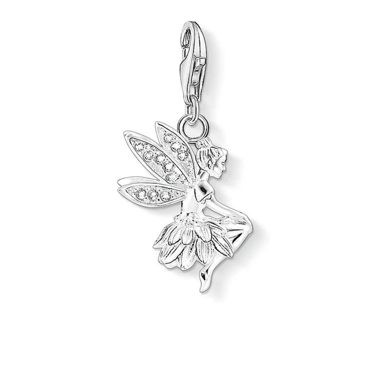 Thomas Sabo Women Charm Pendant Fairy Charm Club 925 Sterling Silver 1292-051-14