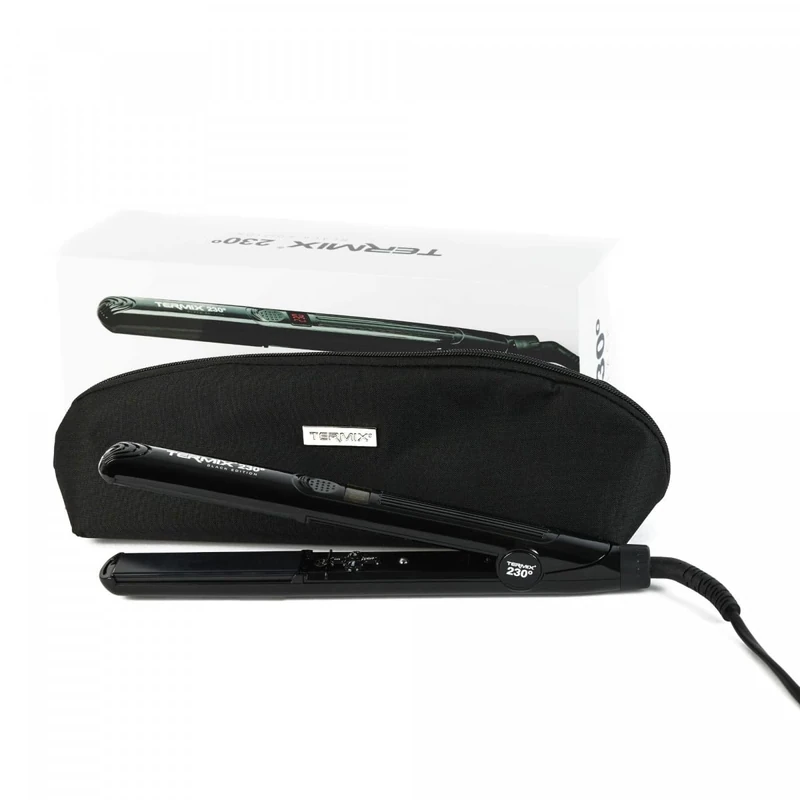 Termix 230º Black Edition Straighteners Hair Straighteners with Ceramic Plate Technology Digital Temperature Regulation System Infrared System Nanotechnology Reduces Frizz and Keeps Hair Smoother For Longer