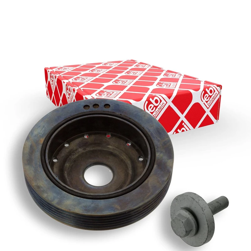 febi bilstein 45179 Pulley decoupled, for crankshaft with screw, pack of one