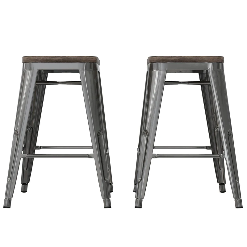 DHP Backless Counter Stool, Antique Gun Metal, One, S002105