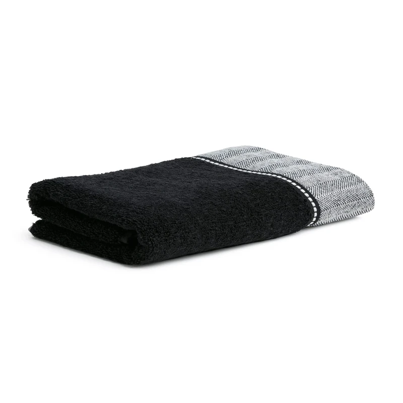 möve Bath Towel, 85% Baumwolle / 10% Viskose aus Bambus-Zellstoff / 5% Leinen Black, 80 x 150 cm