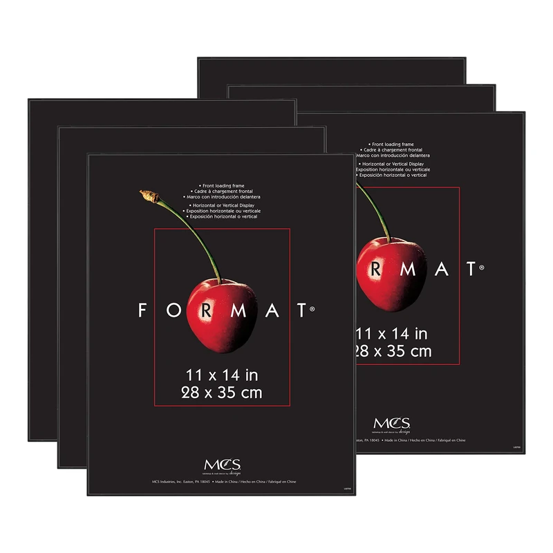MCS Format Frame, Black, 11 x 14-Inch, Set of 6