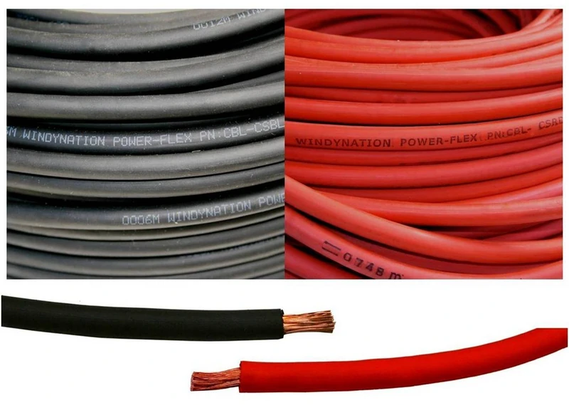 6 Gauge 6 AWG 15 Feet Black + 15 Feet Red Welding Battery Pure Copper Flexible Cable Wire - Car, Inverter, RV, Solar