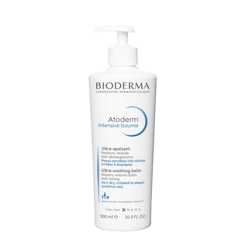 Bioderma Atoderm Intensive Balm - Ultra-Soothing Emollient Cream for Very Dry, Itchy to Eczema Prone Skin, Moisturiser Nourishes, Soothes & Reduces Itching - 500ML