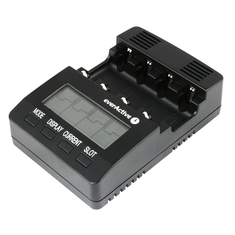 everActive Battery Charger for 4 AAA AA Batteries, Professional and Fast, LCD Display, Capacity Test, Internal Resistance Test, Model: NC-3000