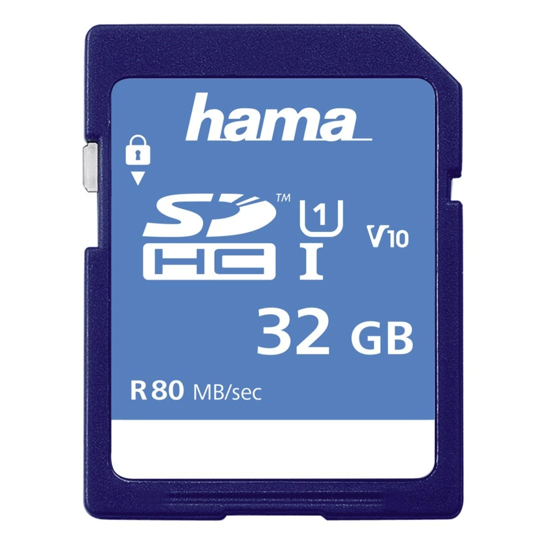 Hama SDHC | 32GB UHS-I Class1 | Super Fast Memory Card | C10 - (533x / 80Mb/s), 00124135, blue