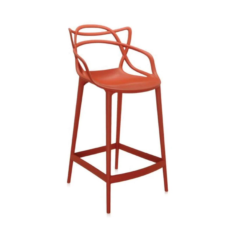 Kartell Masters Stool Chairs, Orange, 50 x 53 x 103 cm