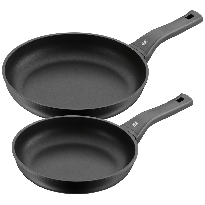 WMF Coated Permadur Excellent with Flame Protection Frying Pan Set, Black, 24-28 cm, 2-Piece