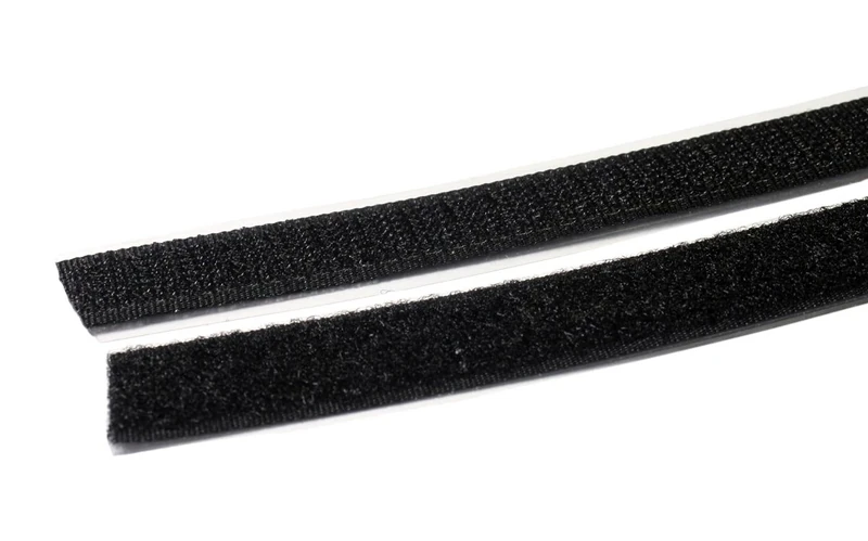 BONUS Eurotech 1BZ21.01.0016/025 Hook And Loop Fasteners, Self Adhesive, 16 mm Strip, Set: 25 m Hooks And Loops, Black