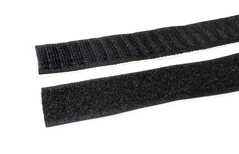 BONUS Eurotech 1BZ21.01.0025/A25 Hook And Loop Fasteners, Self Adhesive, 25 mm Strip, Set: 25 m Hooks And Loops, Black