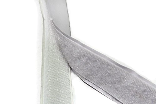 BONUS Eurotech 1BZ21.00.0020/025 Hook And Loop Fasteners, Self Adhesive,20 mm, Set: 25 m Hooks And Loops, White
