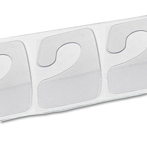 BONUS Eurotech 1XL63.00.0044/028A# Self Adhesive Plastic Hanger, (Hook) 44 mm/28 mm, 500 Pcs., Clear (Pack of 500)