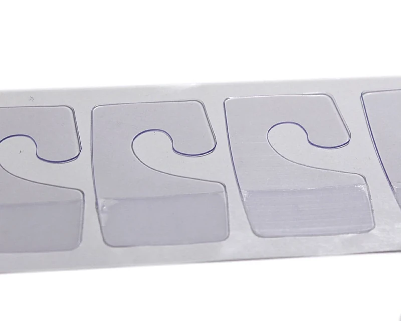 BONUS Eurotech 1XL63.00.1035/047A# Self Adhesive Plastic Hanger, Euro Type 35 mm/47 mm, 500 Pcs., Clear (Pack of 500)