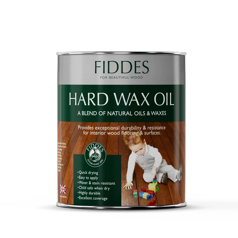 Fiddes Semi Gloss Finish Hard Wax Oil 1 Litre, Clear