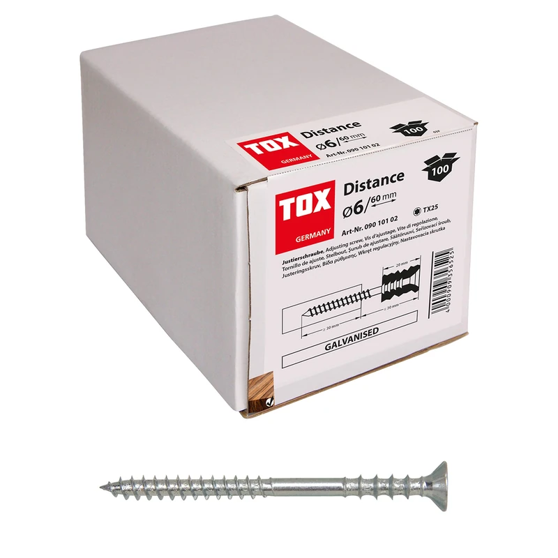 TOX Adjusting Screw 6x120mm - 100 Pieces (09010108)