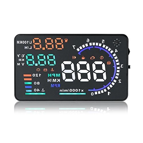 Auto Car HUD Head Up Display - BW A8 Multi-function Car HUD Vehicle-Mounted Head Up Display OBD II EOBD System Model Display - Image 1