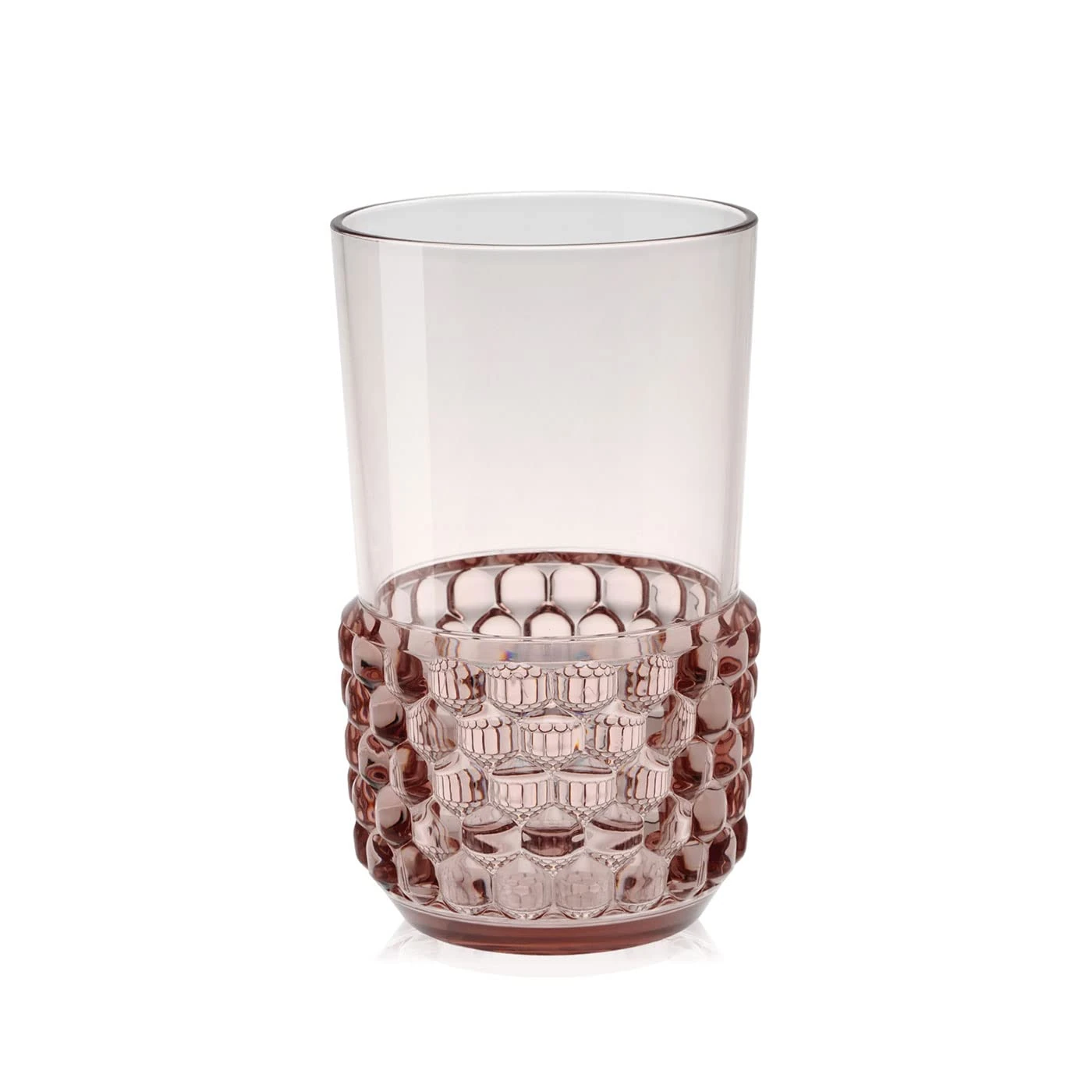Kartell Jellies Family, Long Drink Glass, Set of 4, Pink
