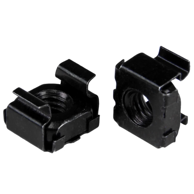 StarTech.com M5 Cage Nuts - 100 Pack, Black - M5 Mounting Cage Nuts for Server Rack & Cabinet (CABCAGENUT2B)