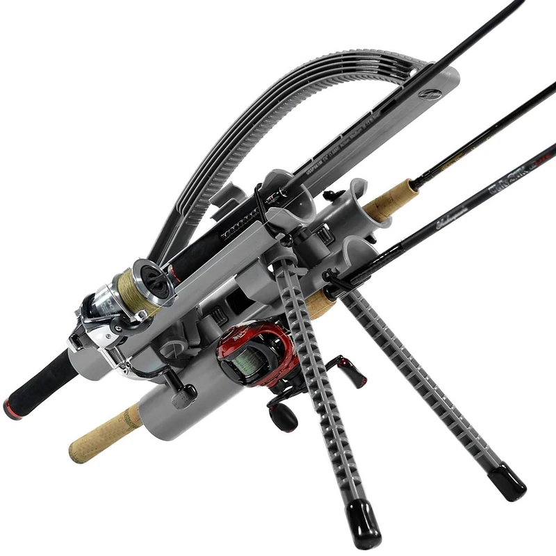 Rod-Runner Express Portable Fishing Rod Rack, Gray