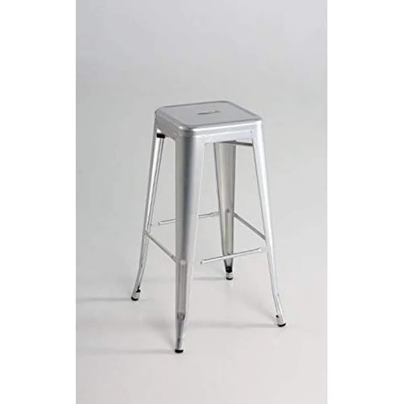 Kit Closet Industrial chairs and stools in silver color, Metal, 76x43x43