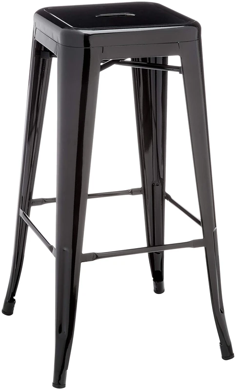 Kit Closet High Stool, Metal, Black
