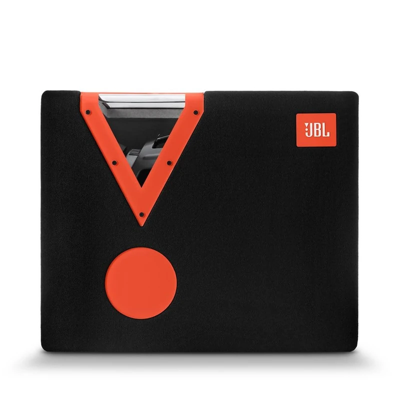 JBL CSX-1400BP 12-Inch Car Audio Bandpass Subwoofer Box with Acrylic Window - Black/Orange