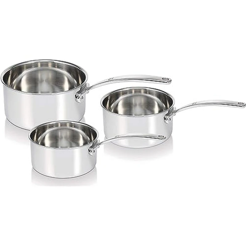 Beka Cookware 13416974 Tri-Lux Saucepan Set, Stainless Steel, Multi-Colour