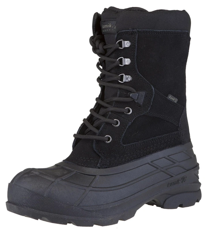 Kamik Men's Nation Plus Snow Boot, Black blk, 10 UK