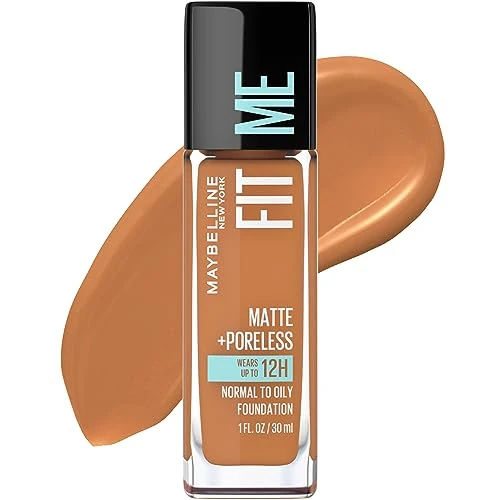 Maybelline New York Fit Me Matte Plus Poreless Foundation, Cappuccino, 1 Fluid Ounce