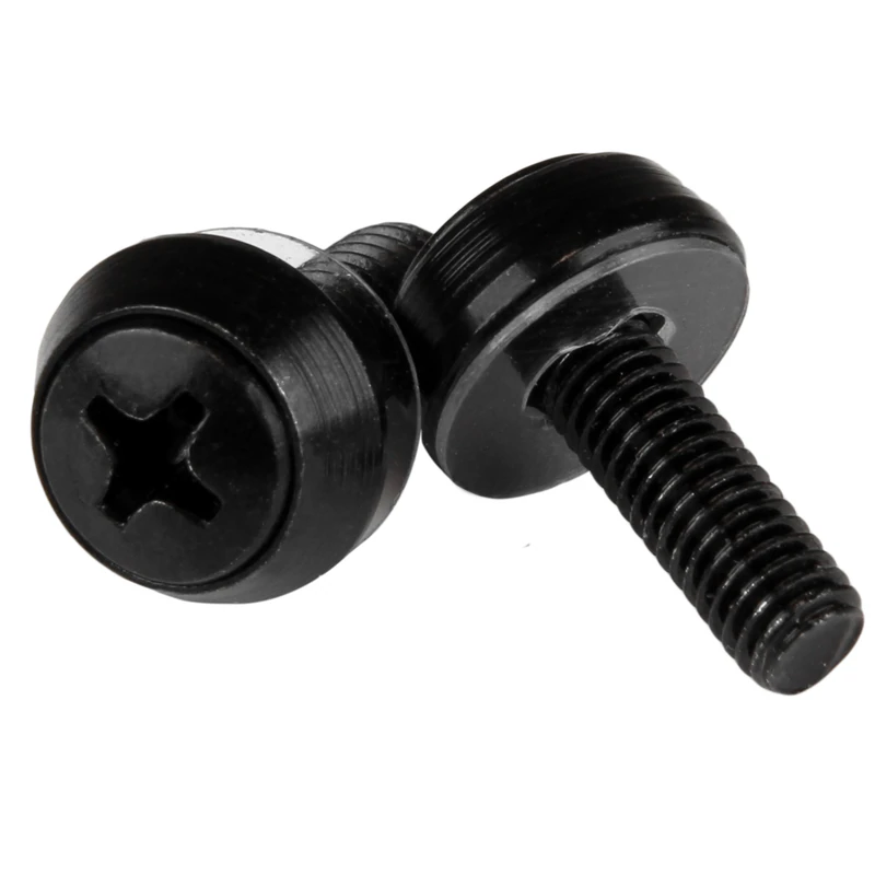 StarTech.com M5 x 12mm - Screws - 100 Pack, Black - M5 Mounting Screws for Server Rack & Cabinet (CABSCREWSM5B)