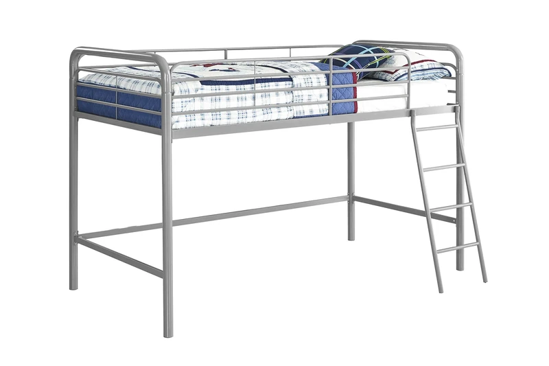 DHP Furniture Midsleeper Bunk Bed Silver/ Grey Single