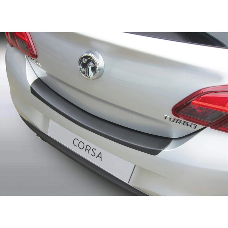 ABS Rear Bumper Protector Compatible with Opel Corsa E 3/5 Door 2015-2019 Black