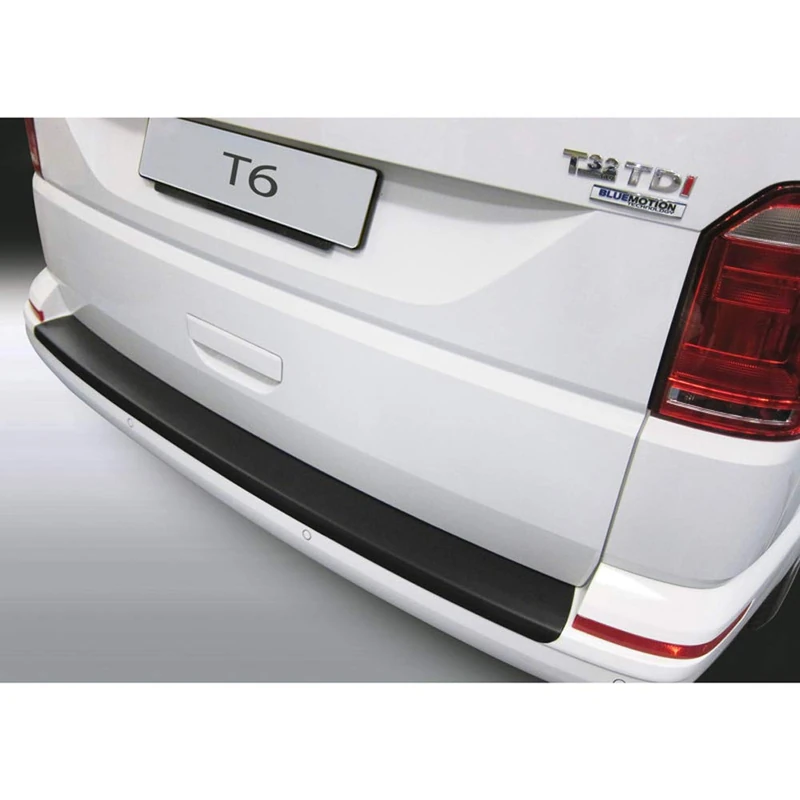 ABS Rear Bumper Protector Compatible with Volkswagen Transporter T6 Caravelle/Multivan 9/2015- with Tailgate Black - Image 1