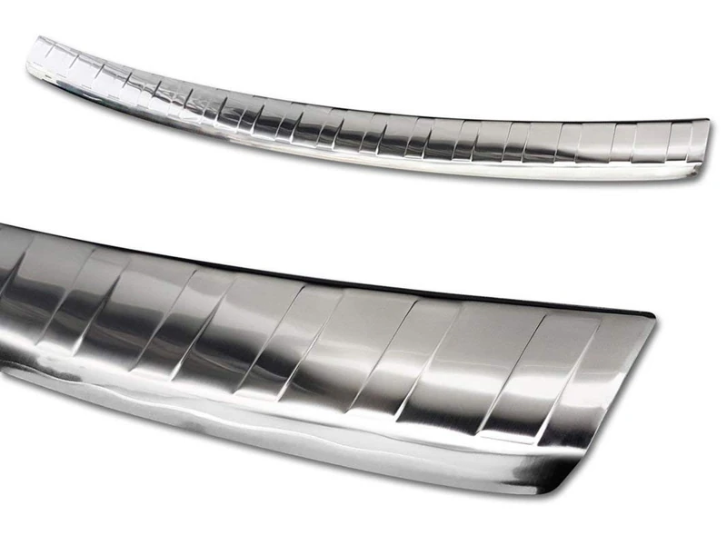 Stainless Steel Rear Bumper Protector Compatible with Skoda Fabia II Estate 2007- 'Ribs'